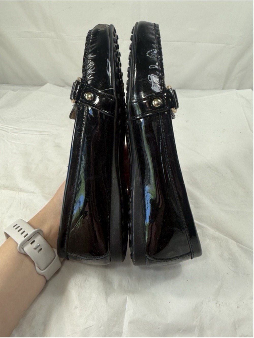 Vintage Coach FAYE 1941 Black patent Loafers size 7 B - Picture 10 of 14